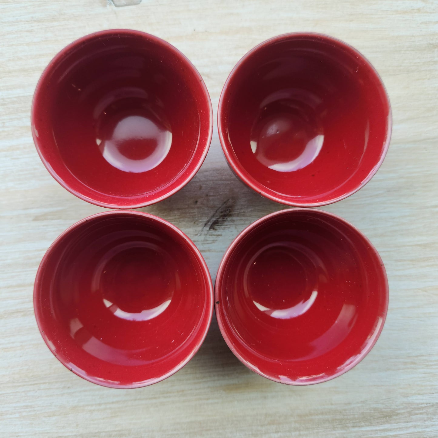 Red Clay Cups, Set of 4