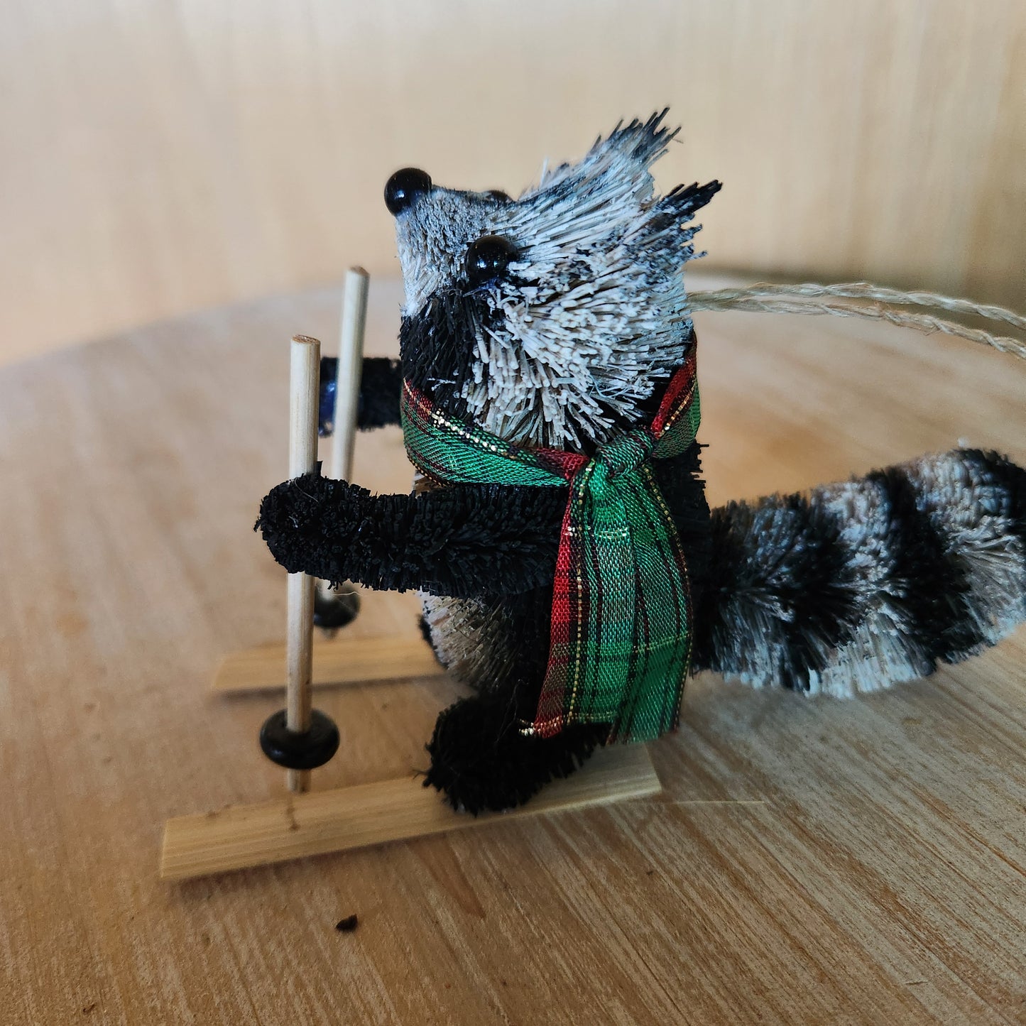 Skiing Raccoon Ornament